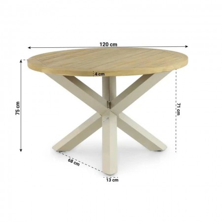 Kenay Home : Bàn Ăn Tròn Vàng Gỗ - 1m2